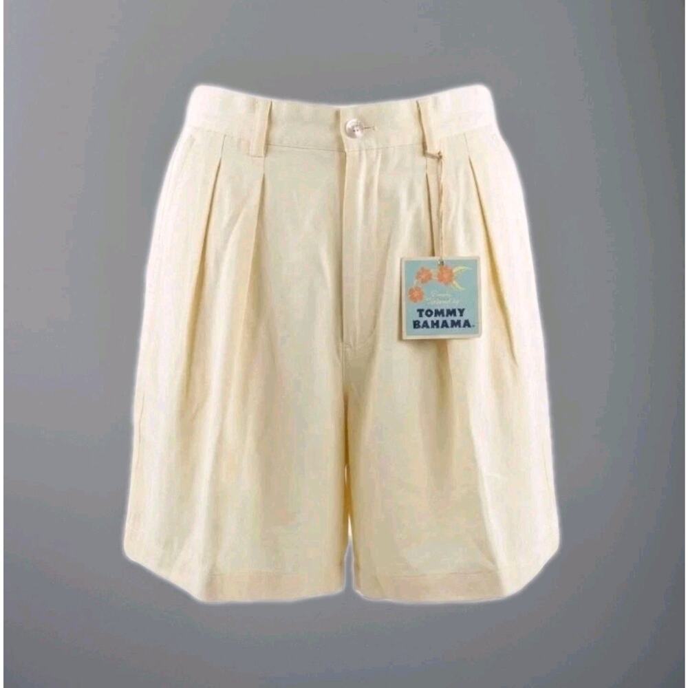 NWT Tommy Bahama 100% Silk 90s Vintage Shorts 12 Casino Deck High Rise Pleated